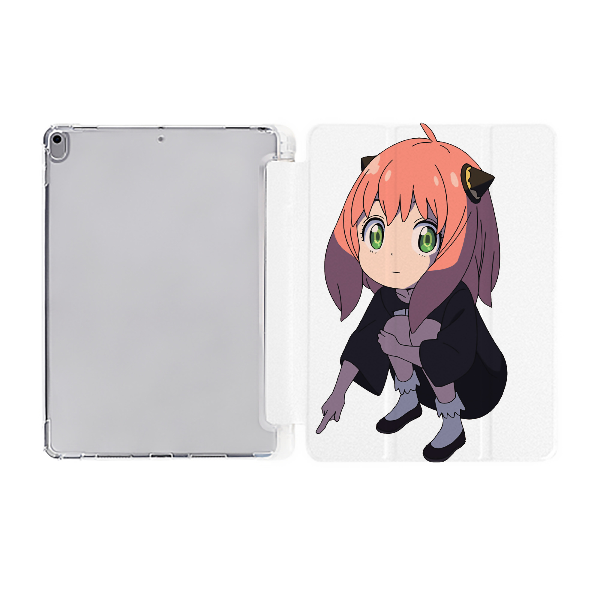 （画像用） SPY×FAMILY间谍家家酒 IPad ケース ペン収納付き 三つ折りスタンド PUレザー×シリコン 対応機種9.5/10.5/10.9インチ